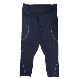 Lululemon Base Pace High-Rise Crop Tight 23" Women's Sz 12 Black Reflective